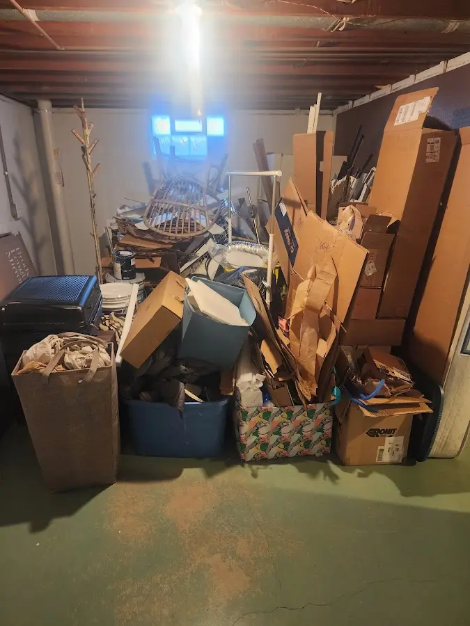 Roll-off dumpster container at job site for Cleanout Dumpster Rental in Dumfries